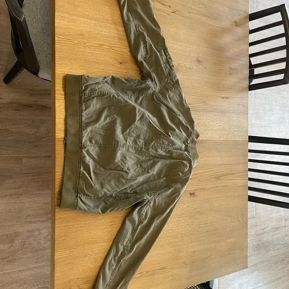 American Eagle Men’s Army Green Bomber Field Jacket Military Fatigue Size XL - Picture 2 of 14